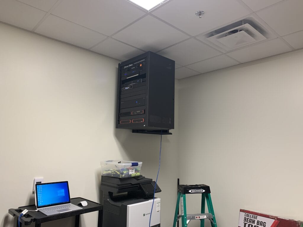 PEFCU boardroom A/V setup