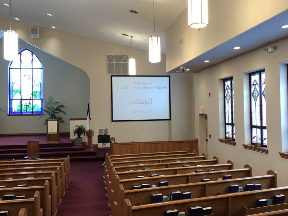 Rossville Presbyterian Church A/V setup