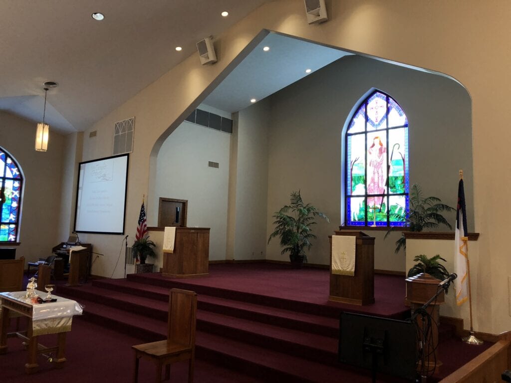 Rossville Presbyterian Church A/V setup