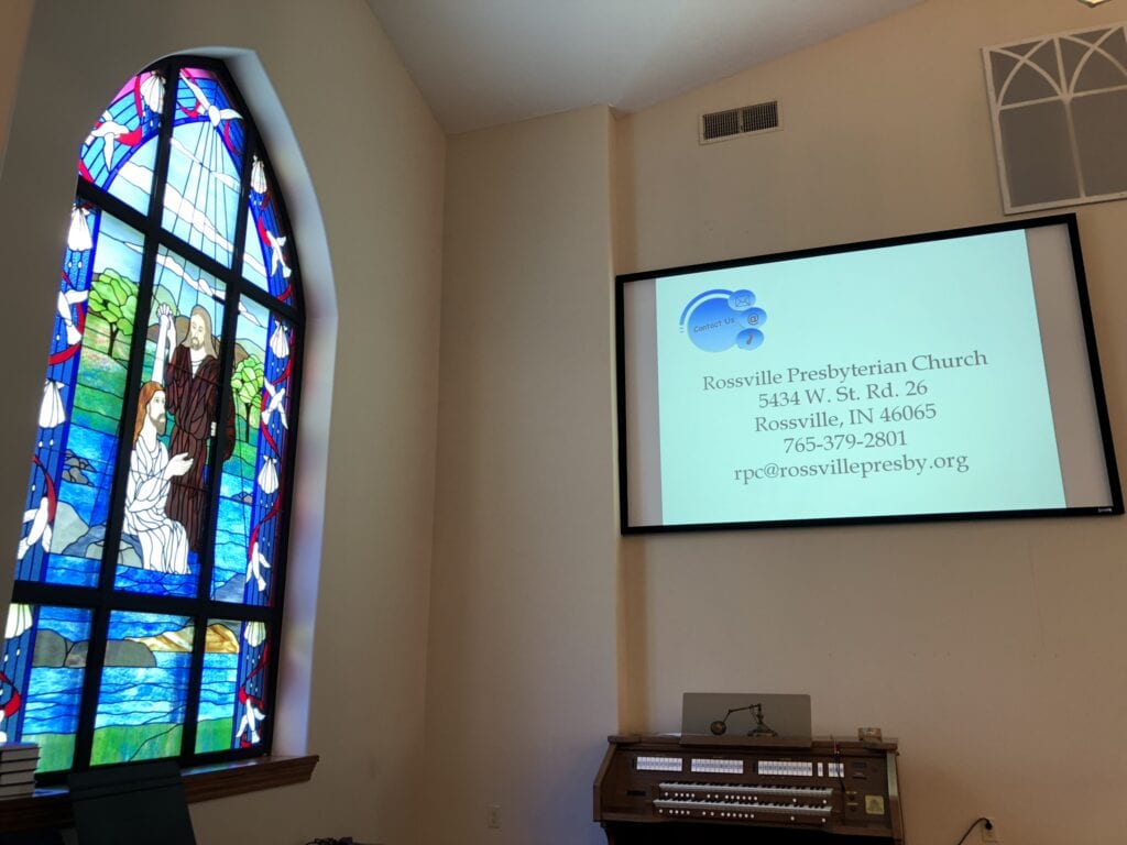 Rossville Presbyterian Church A/V setup