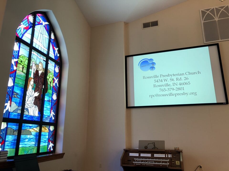 Rossville Presbyterian Church A/V setup
